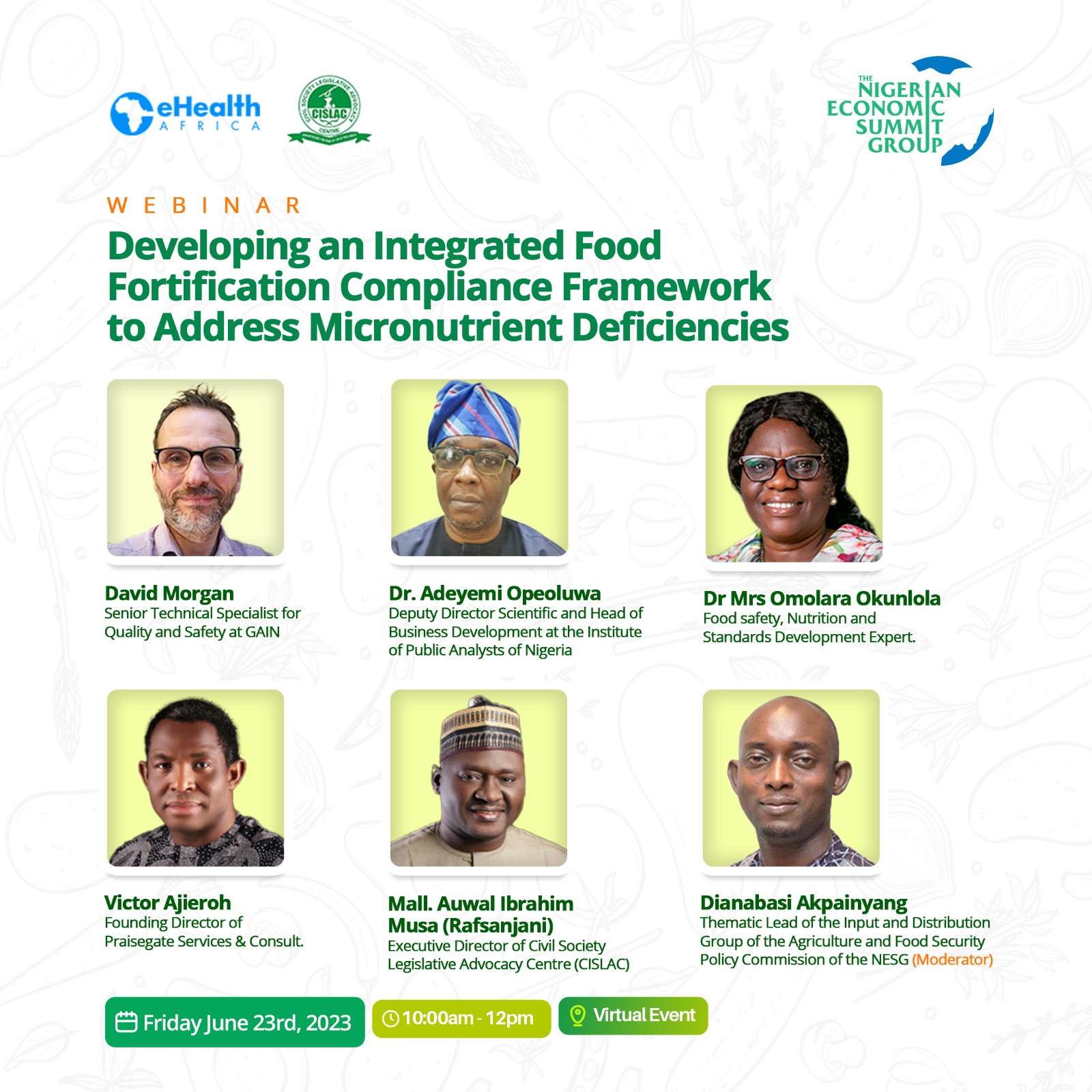 NESG Holds Webinar on Developing an Integrated Food Fortification Compliance Framework to Address Micronutrient Deficiencies
